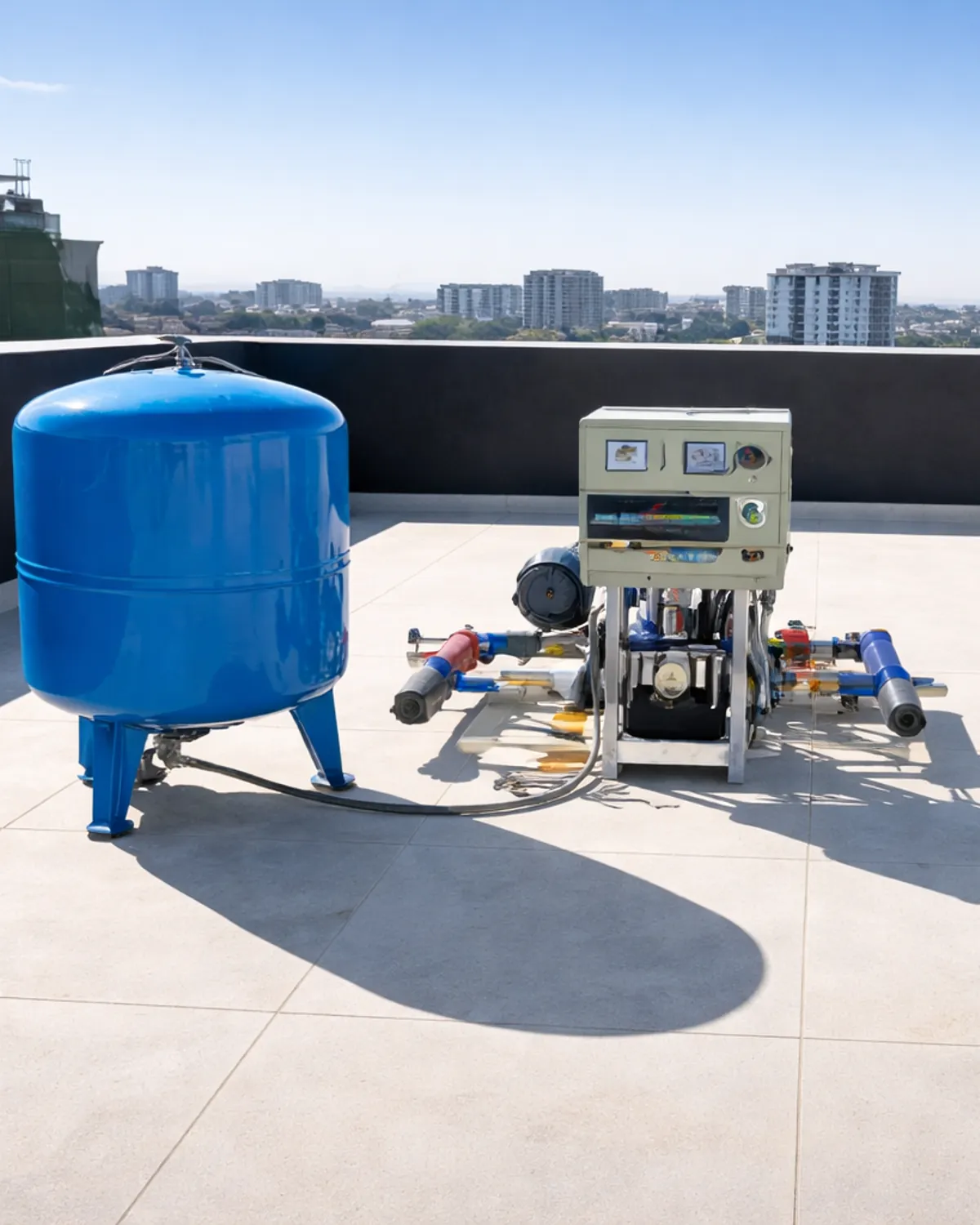 Rooftop pressure and pumping system